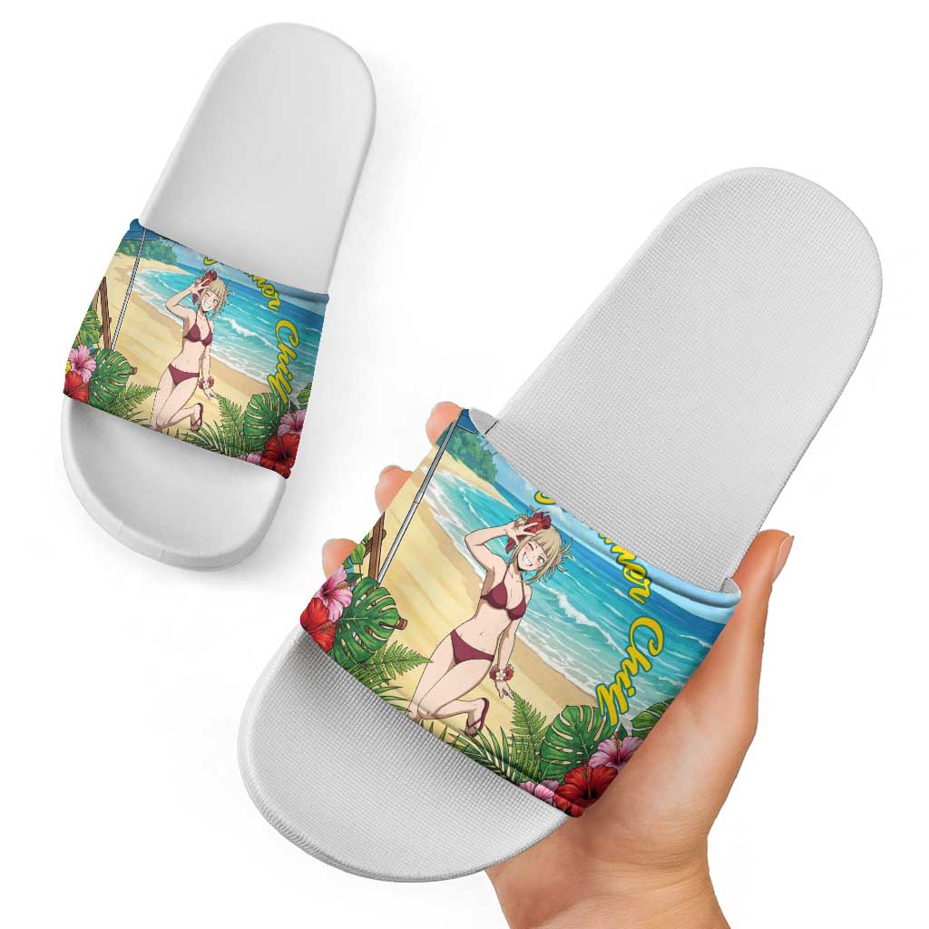 Himiko Toga Summer Chill Slide Sandals Tropical Anime Paradise Art