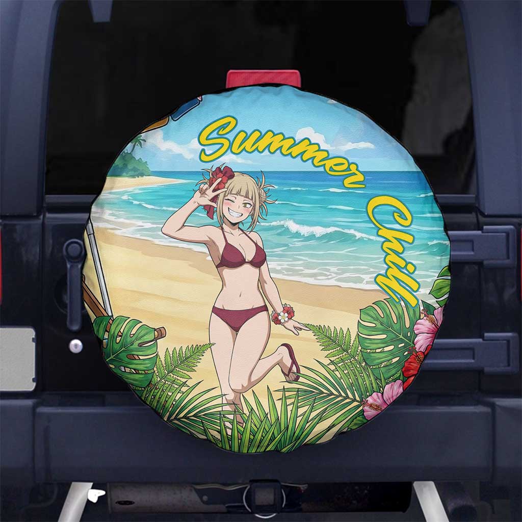 Himiko Toga Summer Chill Spare Tire Cover Tropical Anime Paradise Art