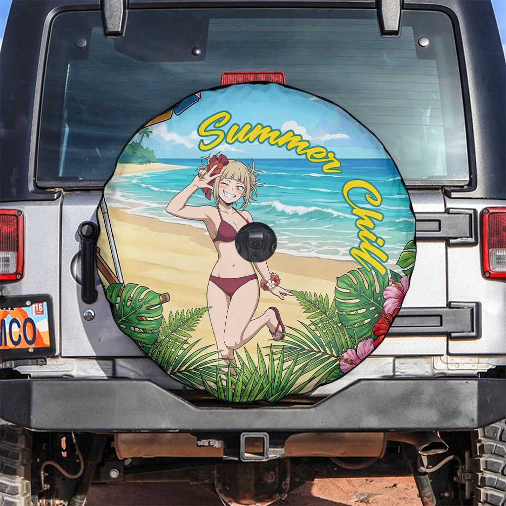 Himiko Toga Summer Chill Spare Tire Cover Tropical Anime Paradise Art
