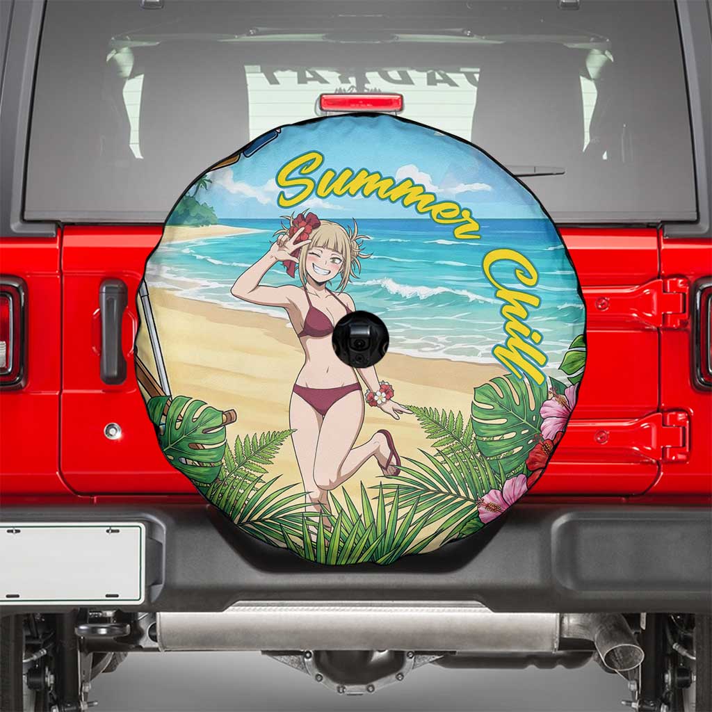 Himiko Toga Summer Chill Spare Tire Cover Tropical Anime Paradise Art