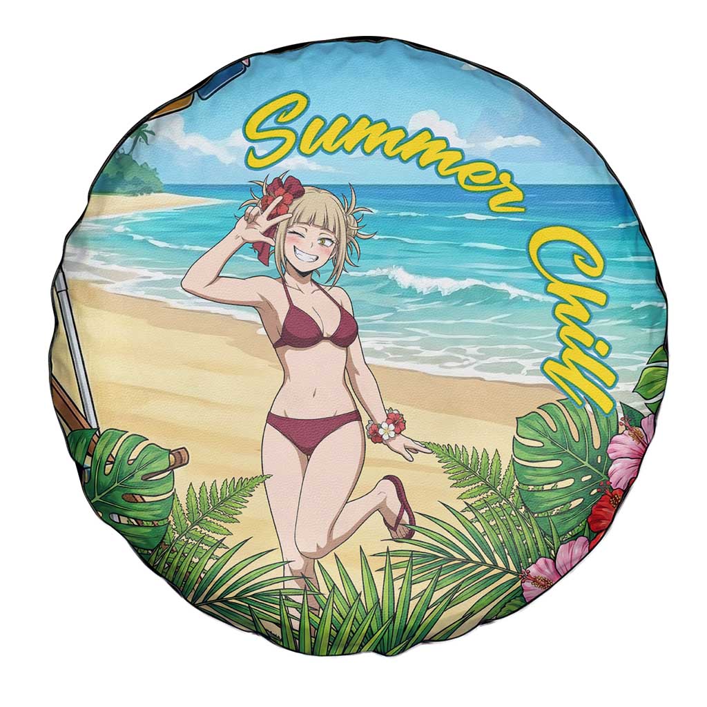 Himiko Toga Summer Chill Spare Tire Cover Tropical Anime Paradise Art