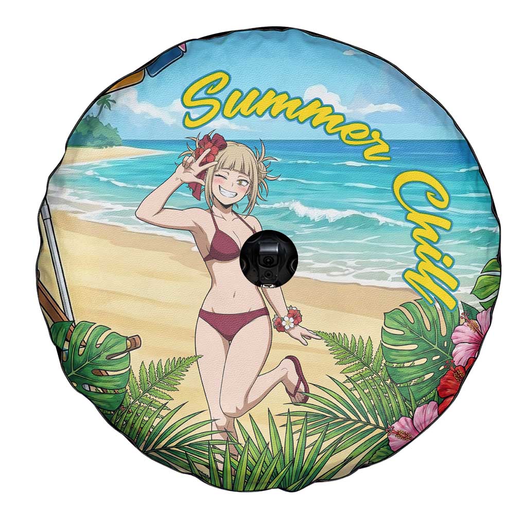 Himiko Toga Summer Chill Spare Tire Cover Tropical Anime Paradise Art