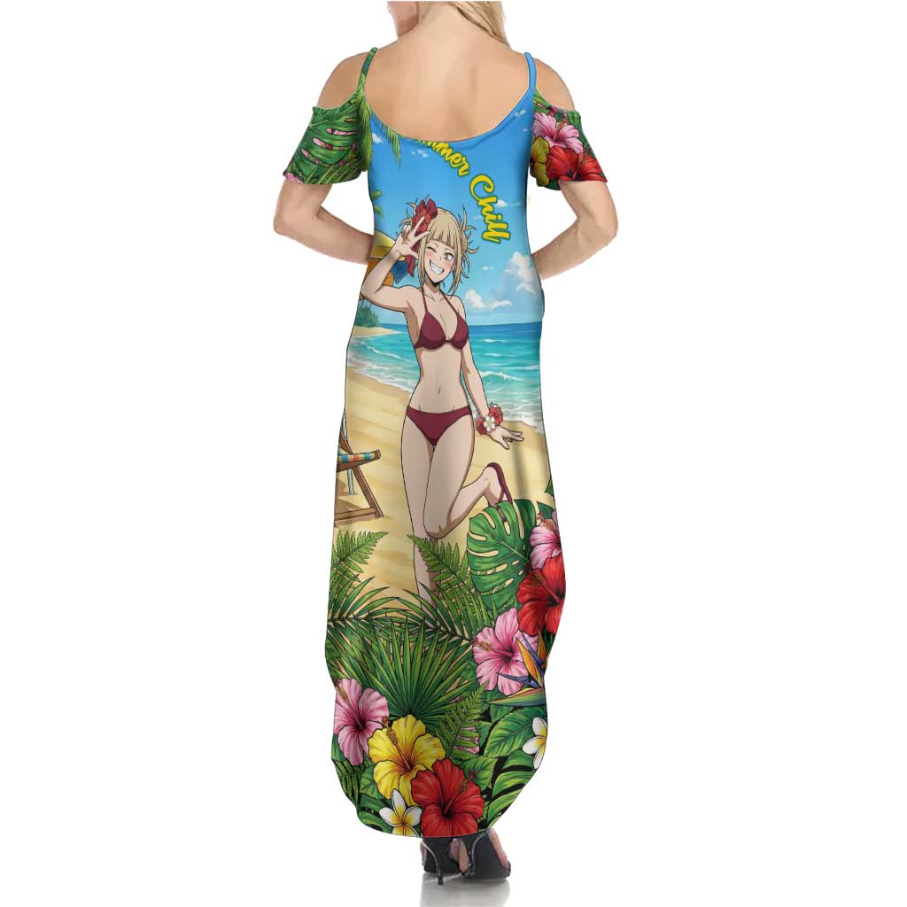 Himiko Toga Summer Chill Summer Maxi Dress Tropical Anime Paradise Art