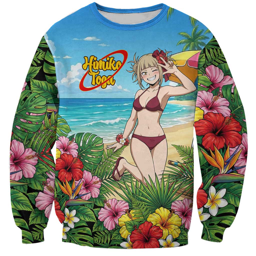 Himiko Toga Summer Chill Sweatshirt Tropical Anime Paradise Art