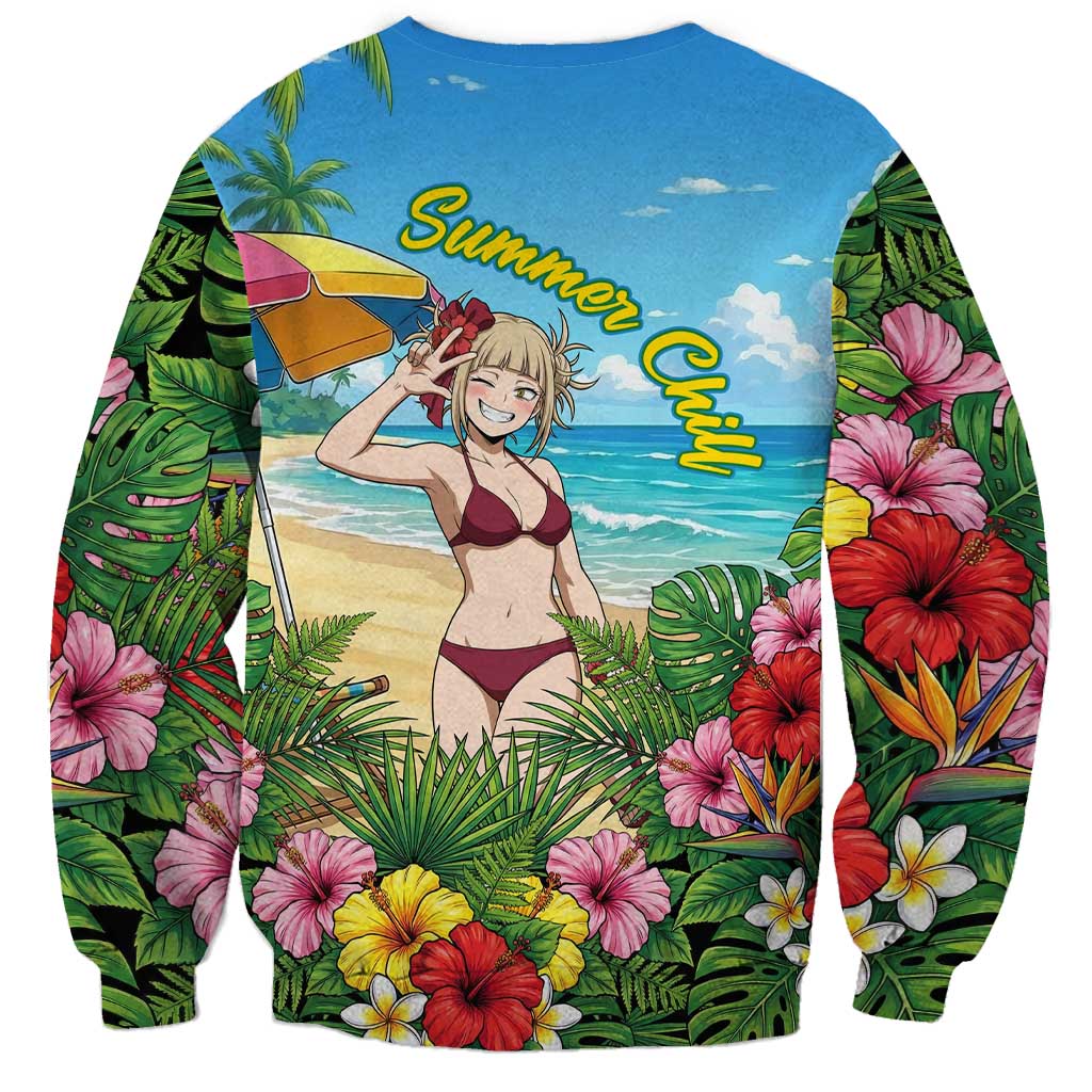 Himiko Toga Summer Chill Sweatshirt Tropical Anime Paradise Art