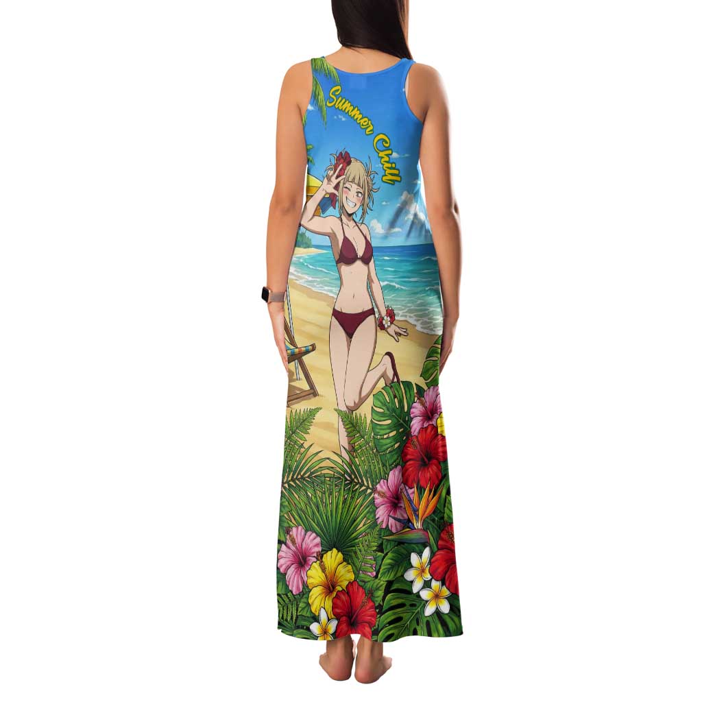 Himiko Toga Summer Chill Tank Maxi Dress Tropical Anime Paradise Art