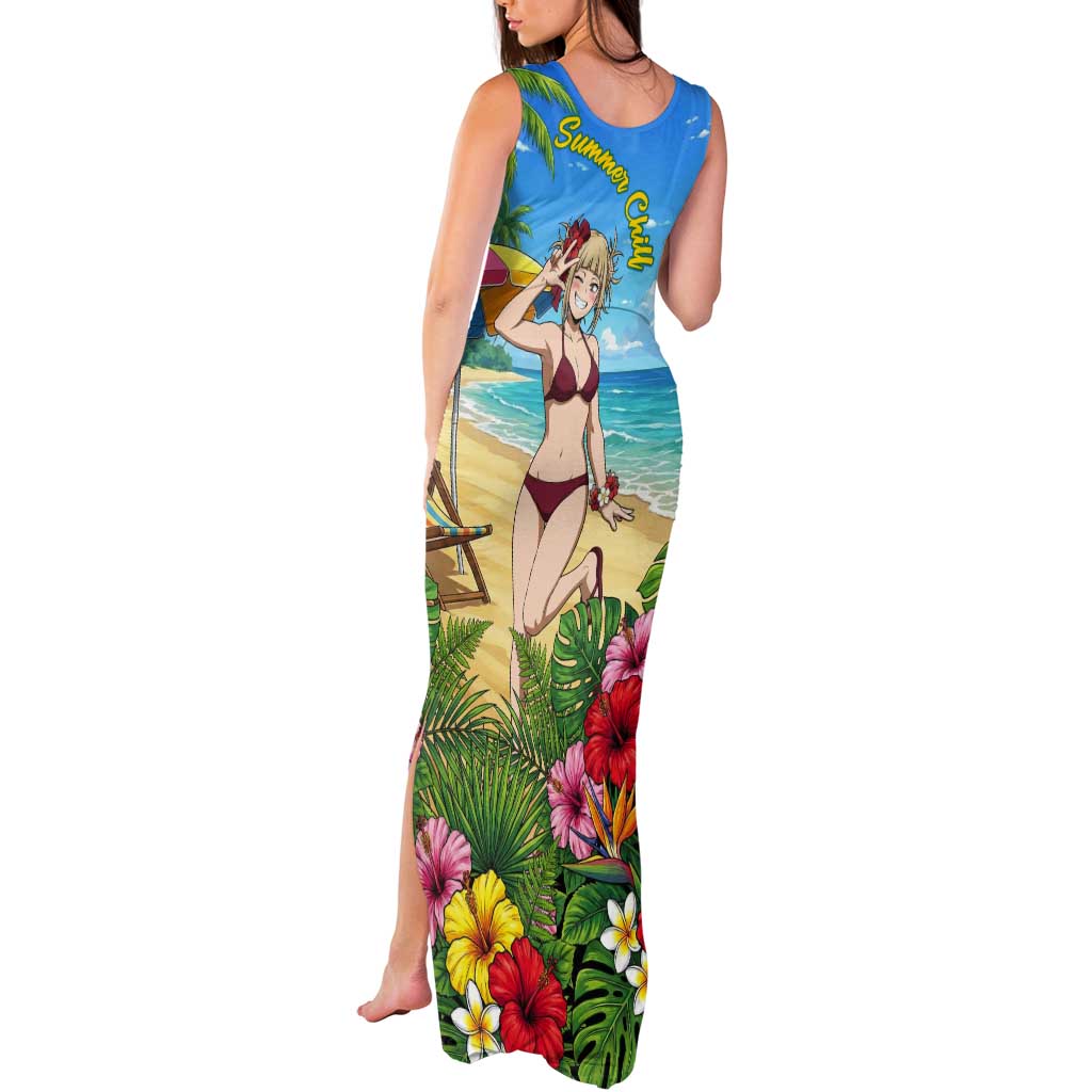 Himiko Toga Summer Chill Tank Maxi Dress Tropical Anime Paradise Art