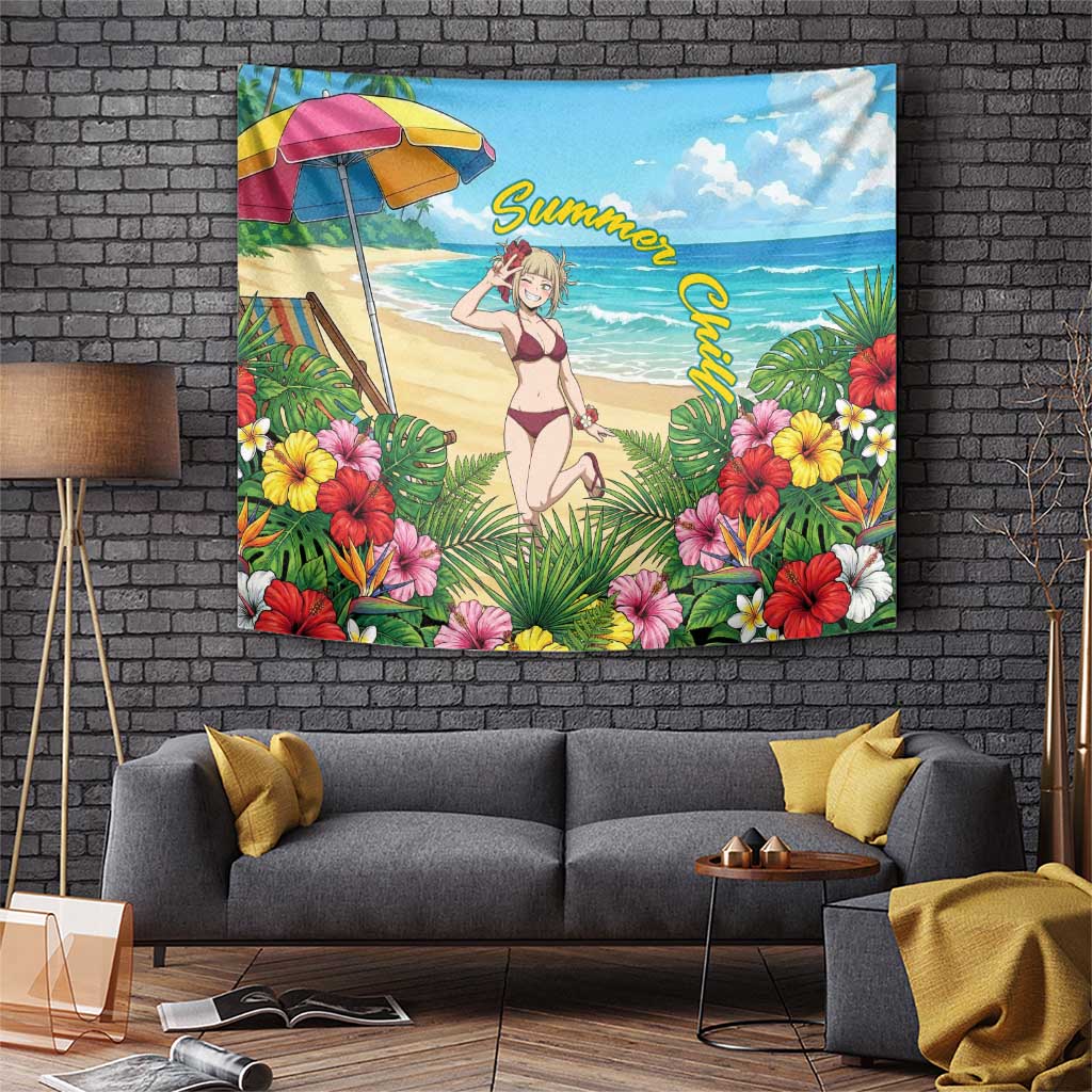 Himiko Toga Summer Chill Tapestry Tropical Anime Paradise Art