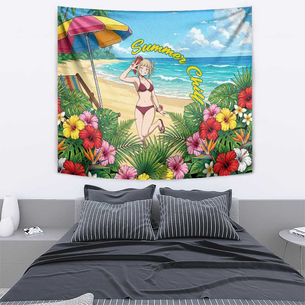 Himiko Toga Summer Chill Tapestry Tropical Anime Paradise Art