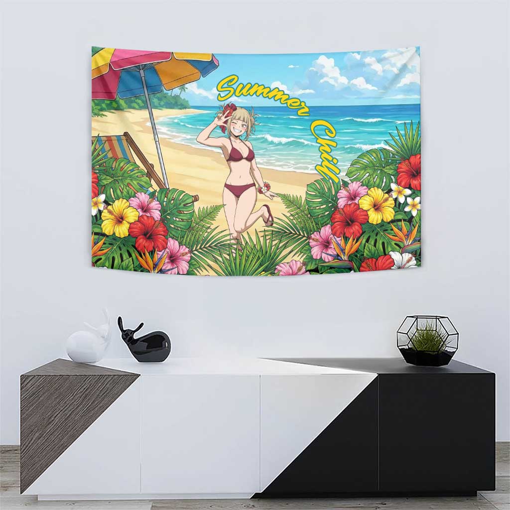 Himiko Toga Summer Chill Tapestry Tropical Anime Paradise Art