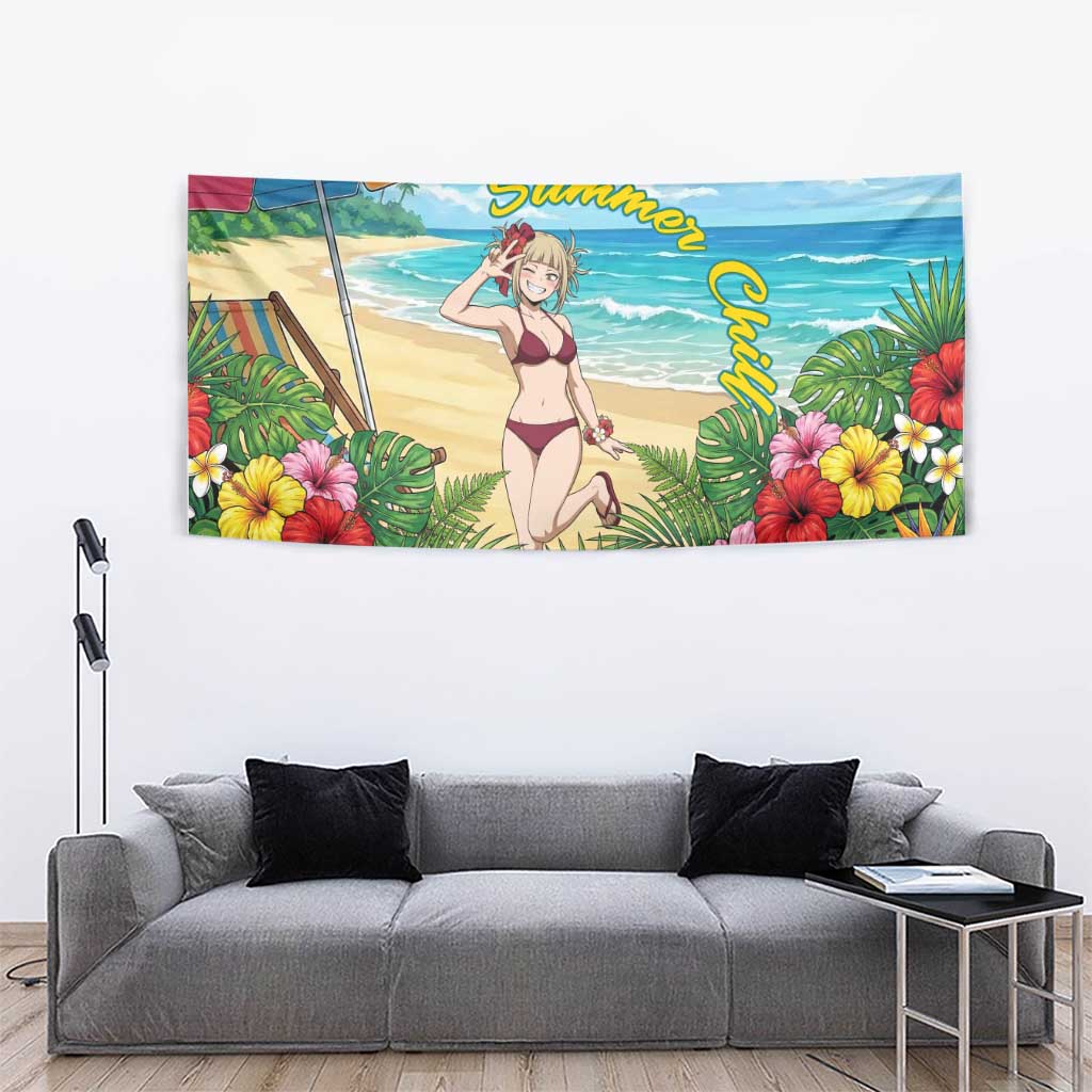 Himiko Toga Summer Chill Tapestry Tropical Anime Paradise Art