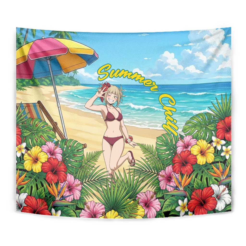Himiko Toga Summer Chill Tapestry Tropical Anime Paradise Art