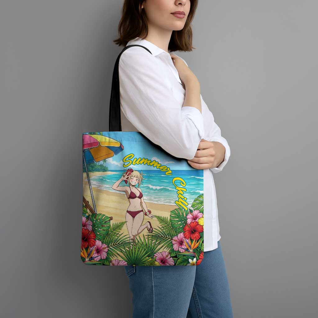 Himiko Toga Summer Chill Tote Bag Tropical Anime Paradise Art