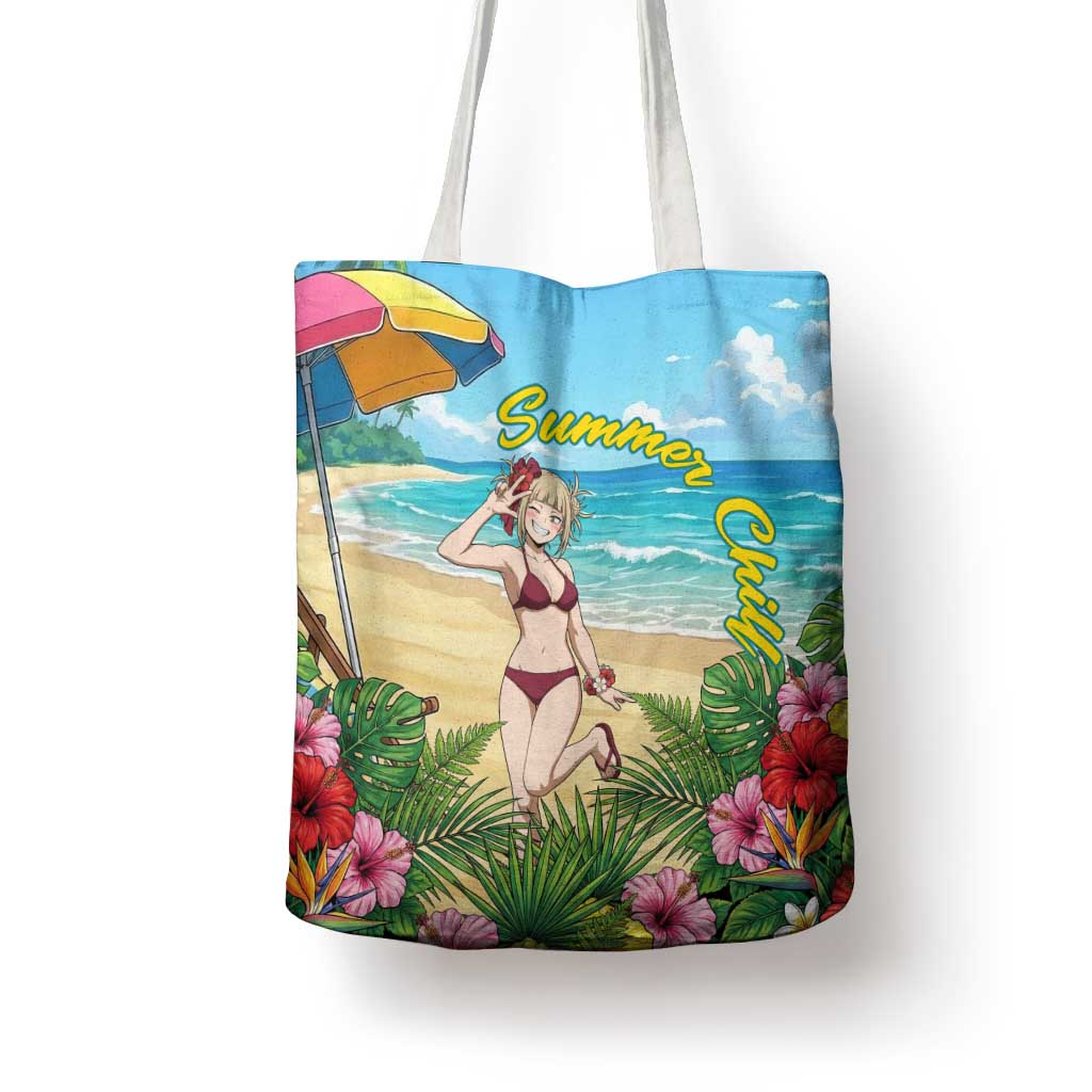 Himiko Toga Summer Chill Tote Bag Tropical Anime Paradise Art