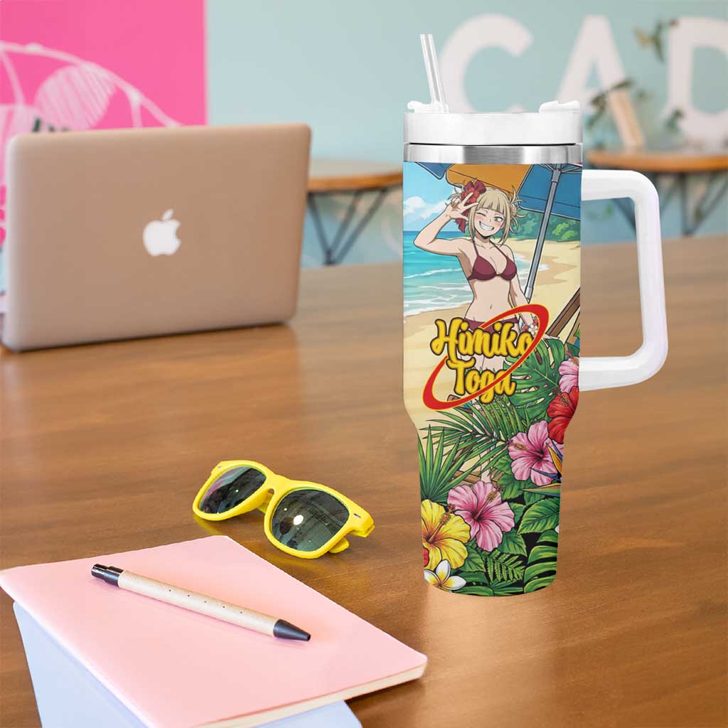 Himiko Toga Summer Chill Tumbler With Handle Tropical Anime Paradise Art