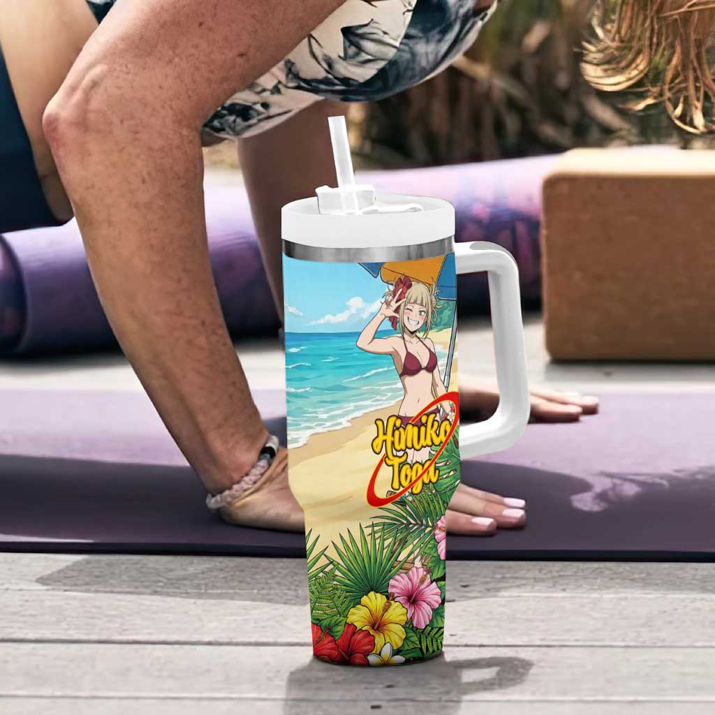 Himiko Toga Summer Chill Tumbler With Handle Tropical Anime Paradise Art