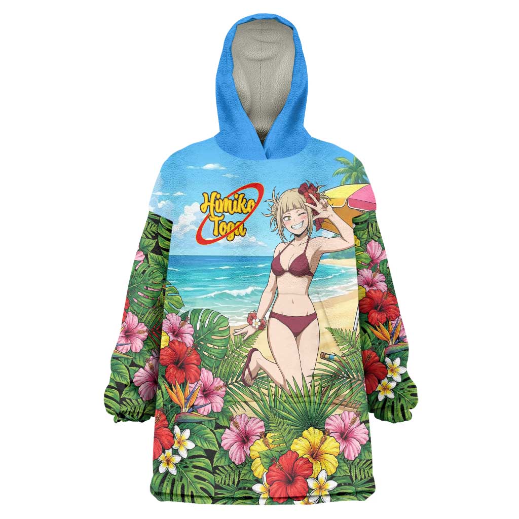 Himiko Toga Summer Chill Wearable Blanket Hoodie Tropical Anime Paradise Art