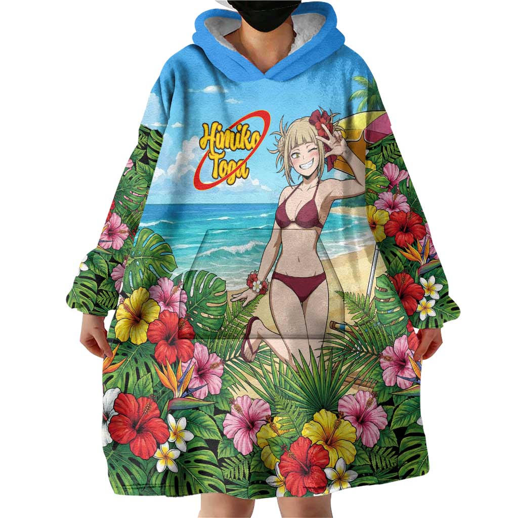 Himiko Toga Summer Chill Wearable Blanket Hoodie Tropical Anime Paradise Art