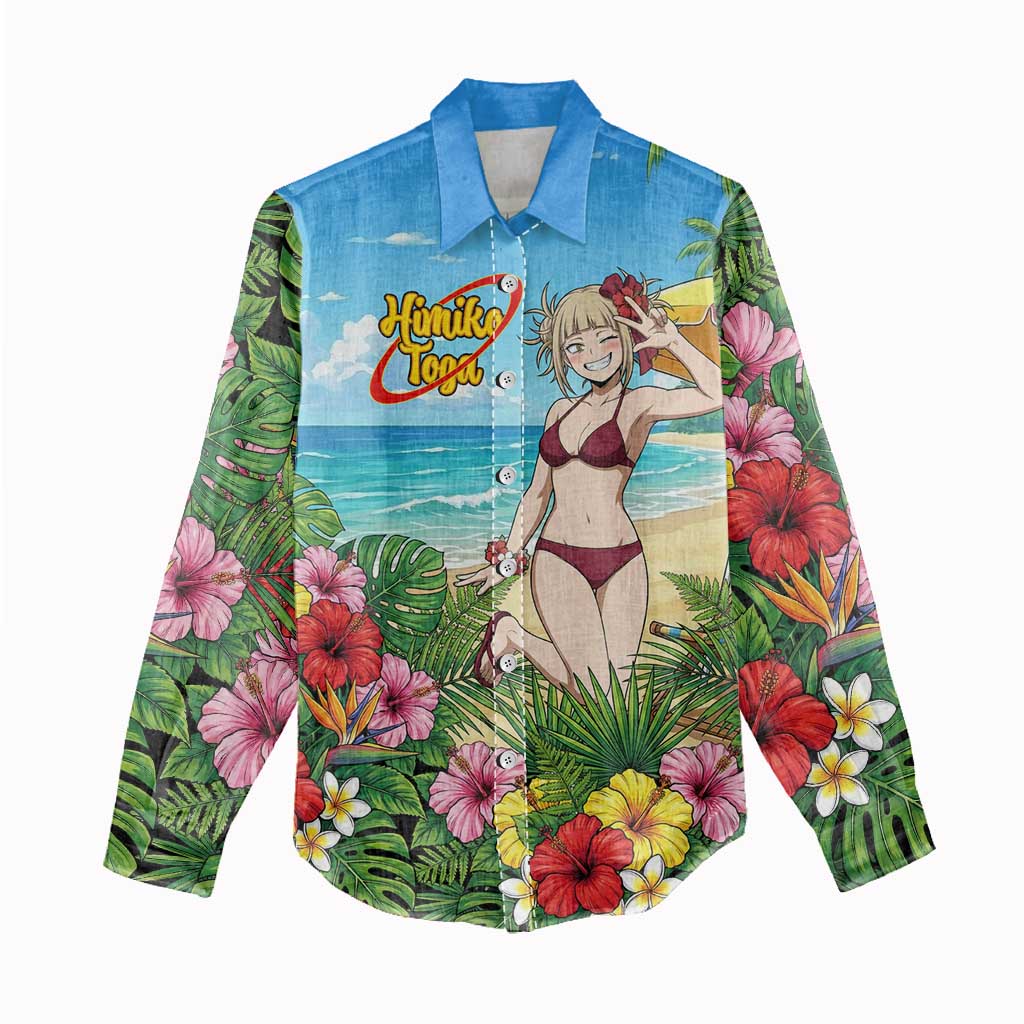Himiko Toga Summer Chill Women Casual Shirt Tropical Anime Paradise Art