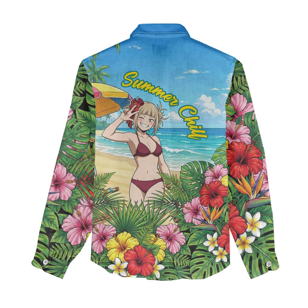 Himiko Toga Summer Chill Women Casual Shirt Tropical Anime Paradise Art