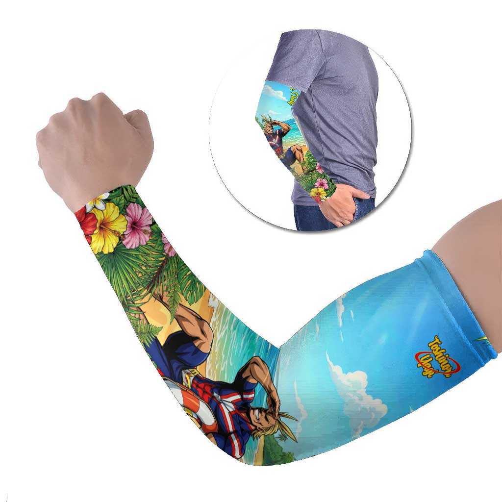 Toshinori Yagi Summer Chill Arm Sleeves Heroic Tropical Anime Art