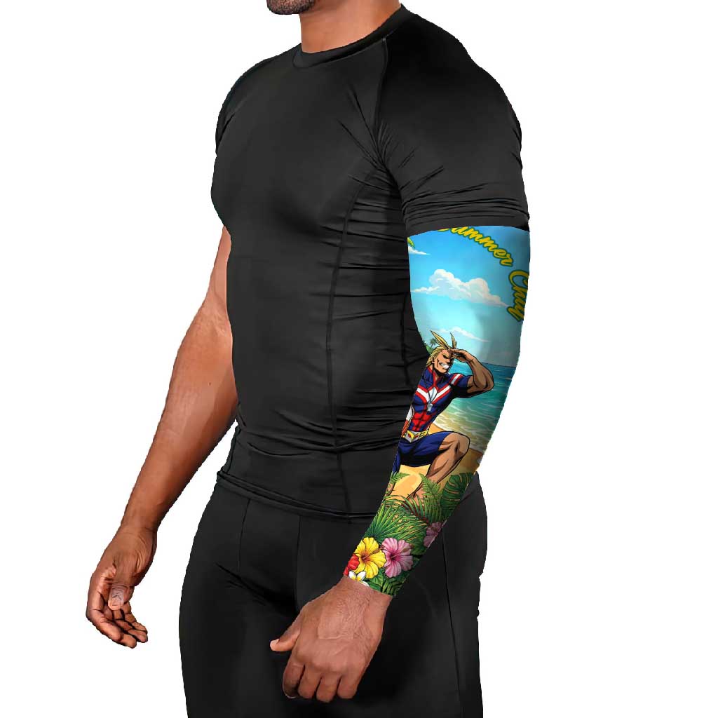 Toshinori Yagi Summer Chill Arm Sleeves Heroic Tropical Anime Art