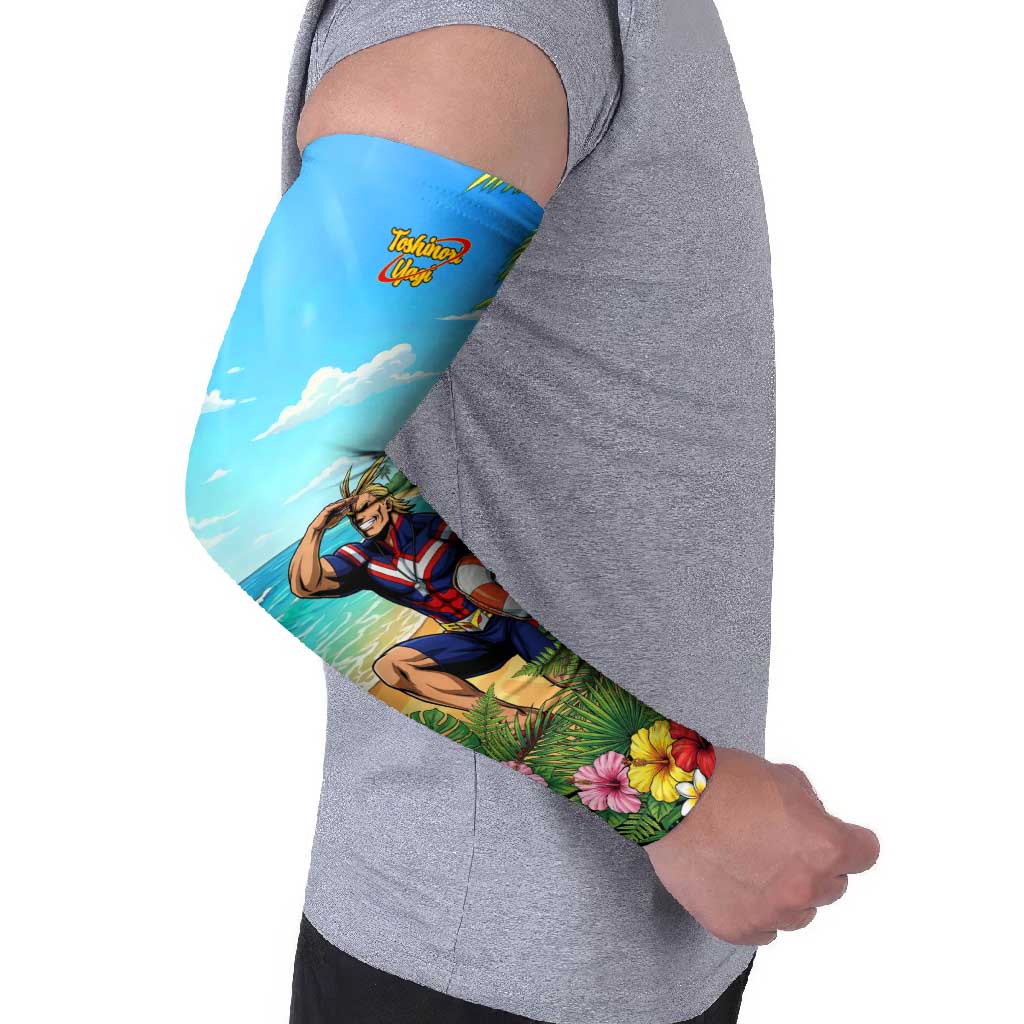 Toshinori Yagi Summer Chill Arm Sleeves Heroic Tropical Anime Art