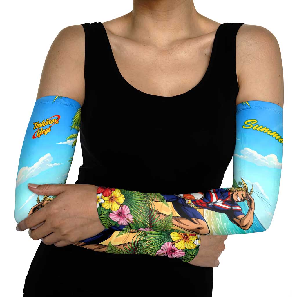 Toshinori Yagi Summer Chill Arm Sleeves Heroic Tropical Anime Art