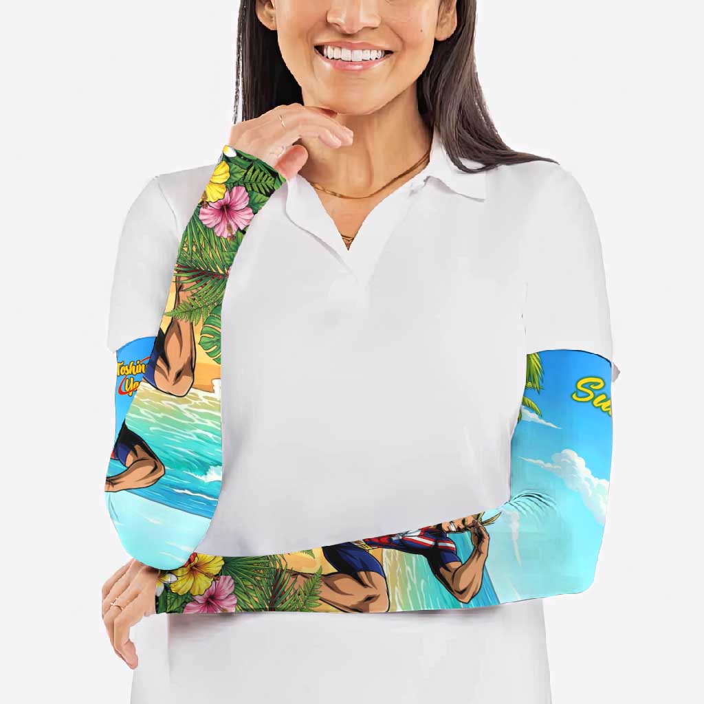 Toshinori Yagi Summer Chill Arm Sleeves Heroic Tropical Anime Art
