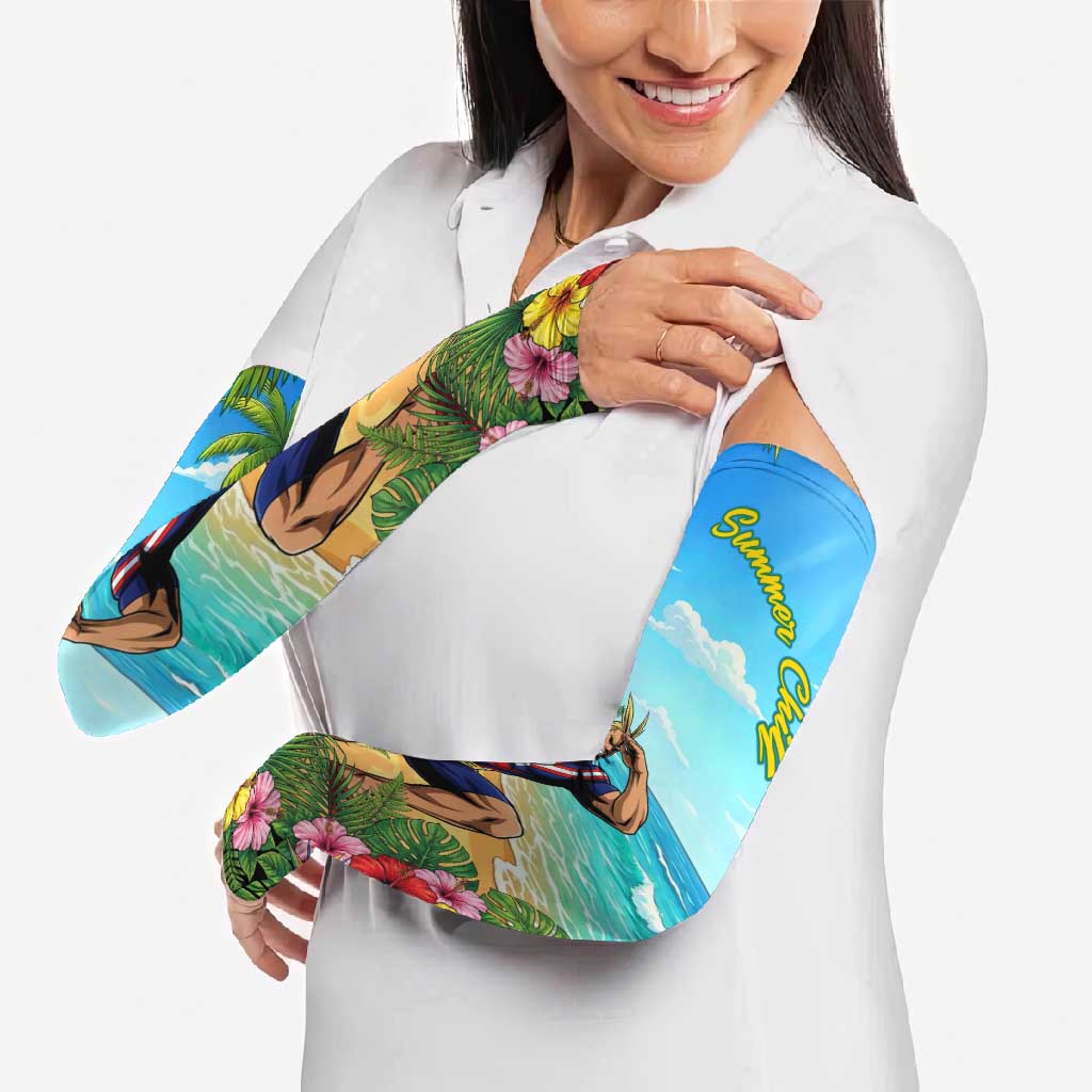 Toshinori Yagi Summer Chill Arm Sleeves Heroic Tropical Anime Art