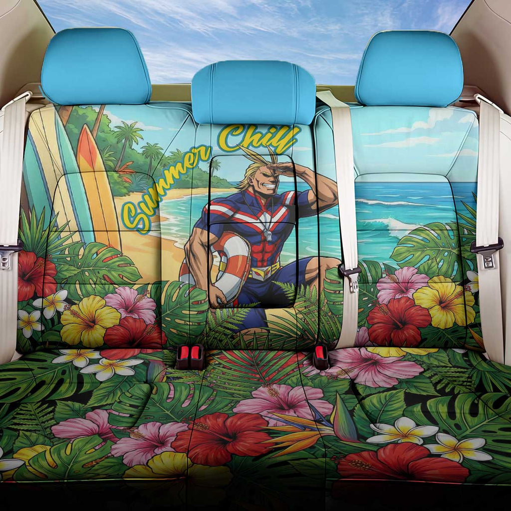 Toshinori Yagi Summer Chill Back Car Seat Cover Heroic Tropical Anime Art