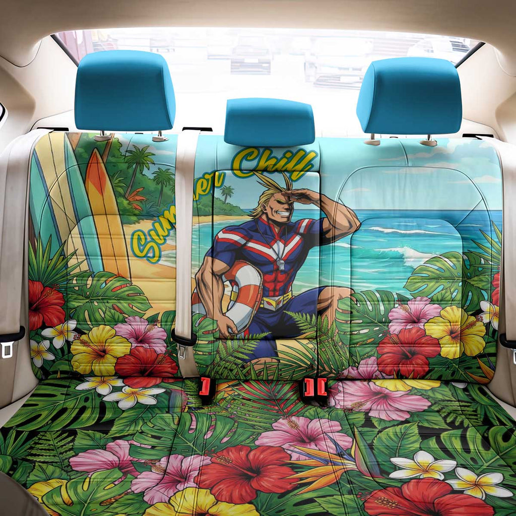 Toshinori Yagi Summer Chill Back Car Seat Cover Heroic Tropical Anime Art