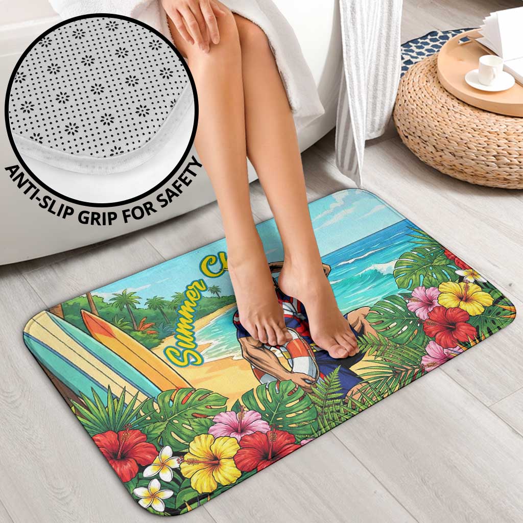 Toshinori Yagi Summer Chill Bathroom Set Heroic Tropical Anime Art
