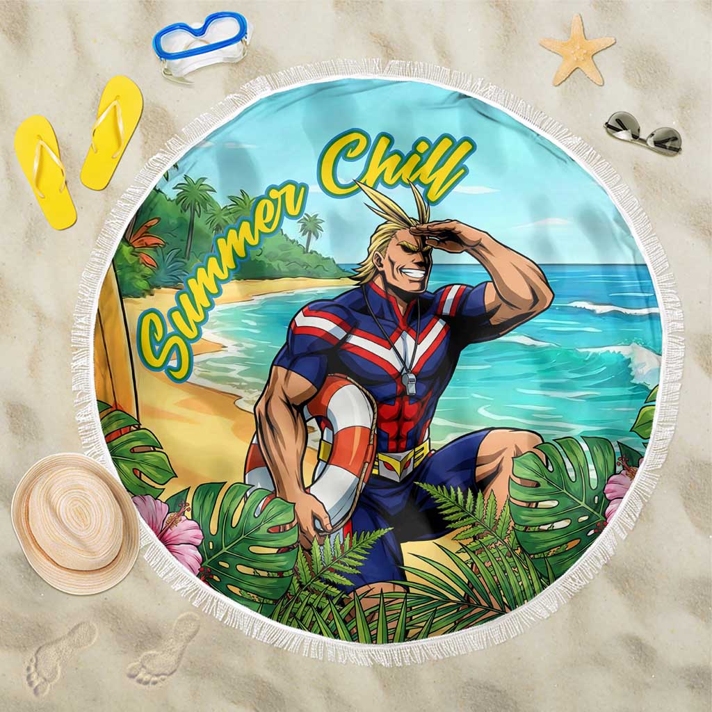 Toshinori Yagi Summer Chill Beach Blanket Heroic Tropical Anime Art