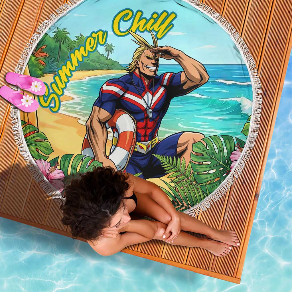 Toshinori Yagi Summer Chill Beach Blanket Heroic Tropical Anime Art