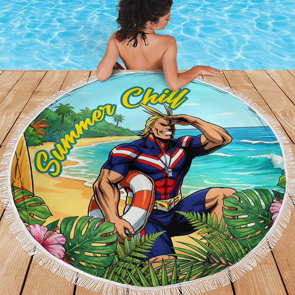 Toshinori Yagi Summer Chill Beach Blanket Heroic Tropical Anime Art