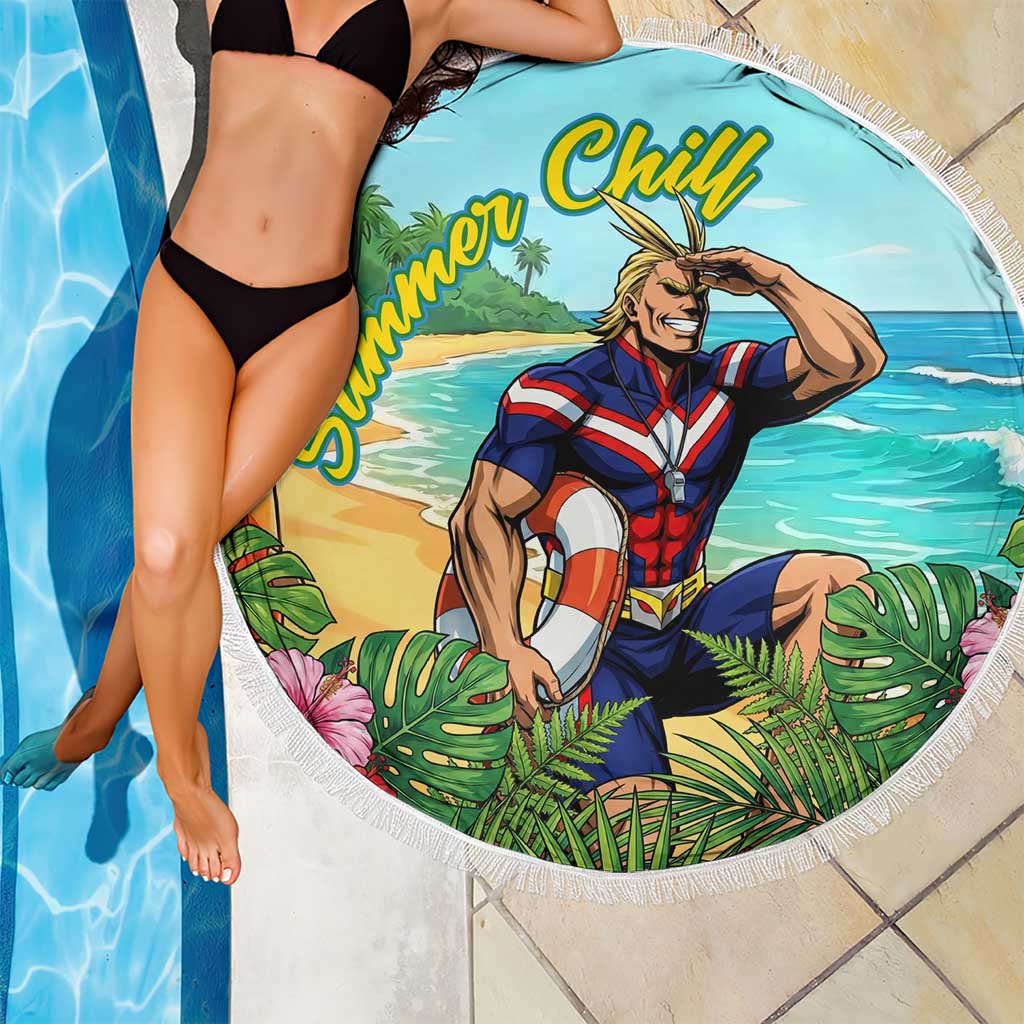 Toshinori Yagi Summer Chill Beach Blanket Heroic Tropical Anime Art