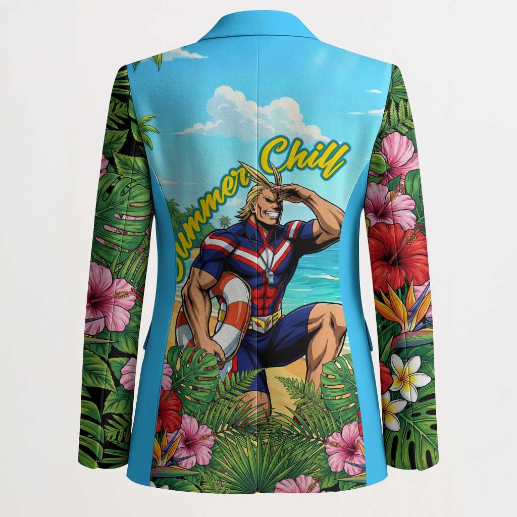 Toshinori Yagi Summer Chill Blazer Heroic Tropical Anime Art