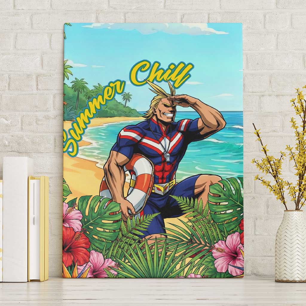 Toshinori Yagi Summer Chill Canvas Wall Art Heroic Tropical Anime Art