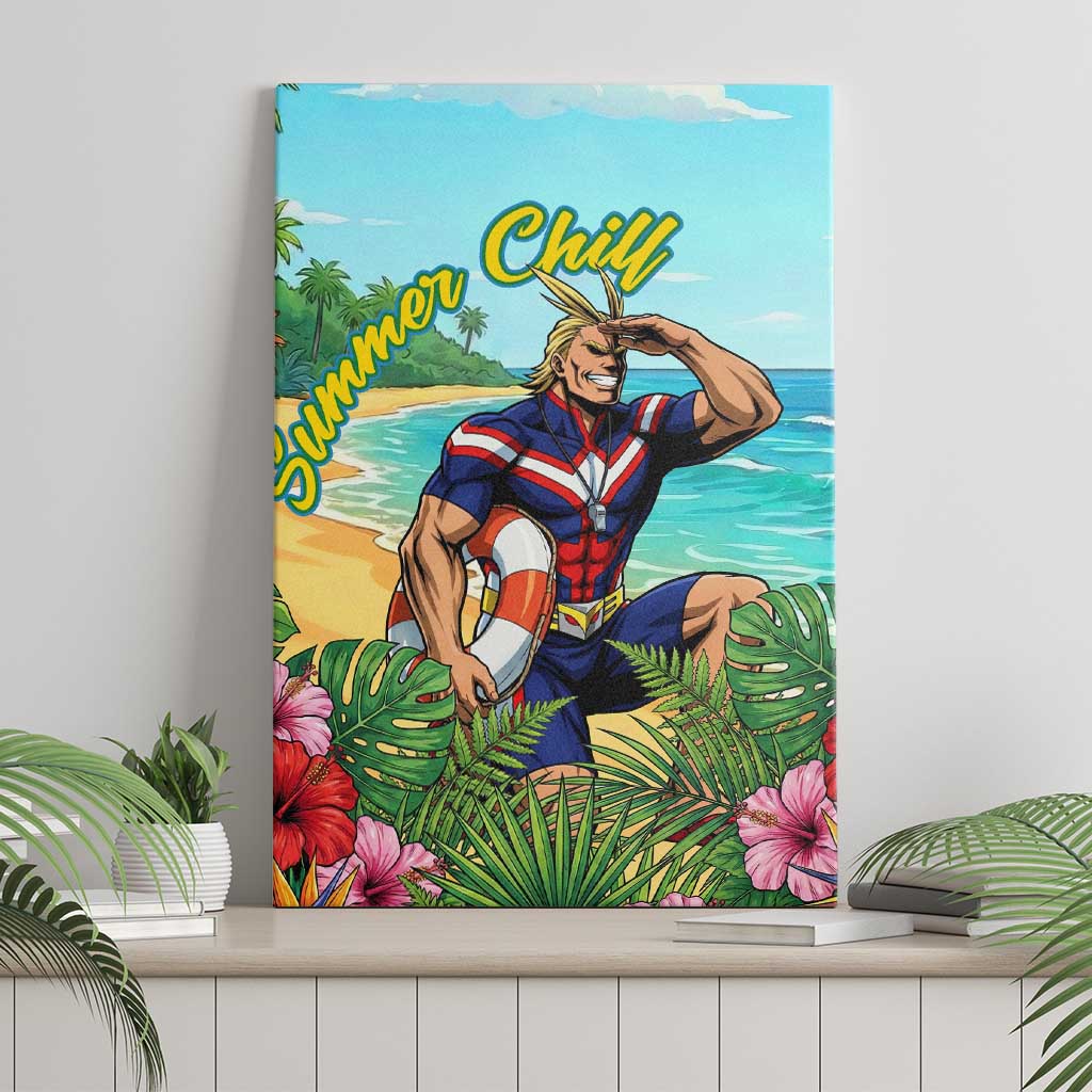 Toshinori Yagi Summer Chill Canvas Wall Art Heroic Tropical Anime Art
