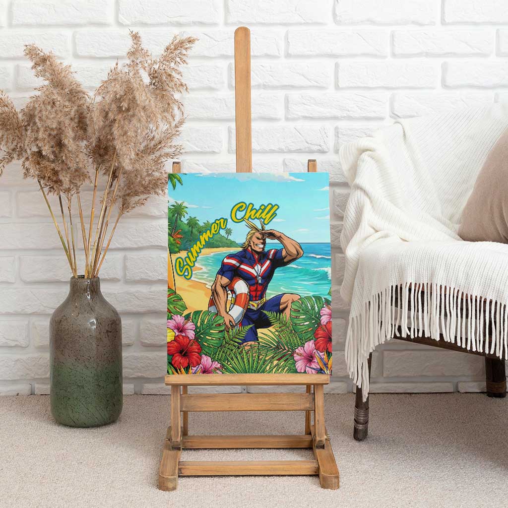 Toshinori Yagi Summer Chill Canvas Wall Art Heroic Tropical Anime Art