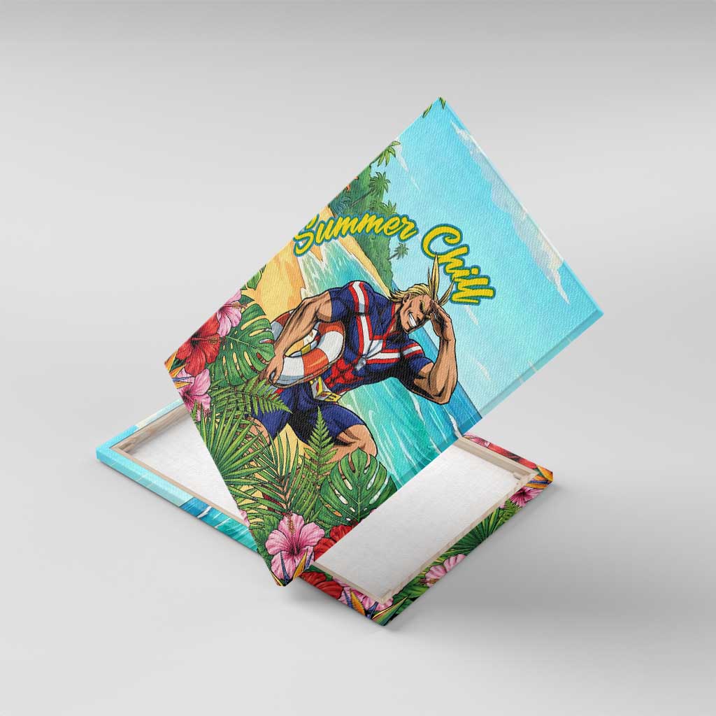 Toshinori Yagi Summer Chill Canvas Wall Art Heroic Tropical Anime Art