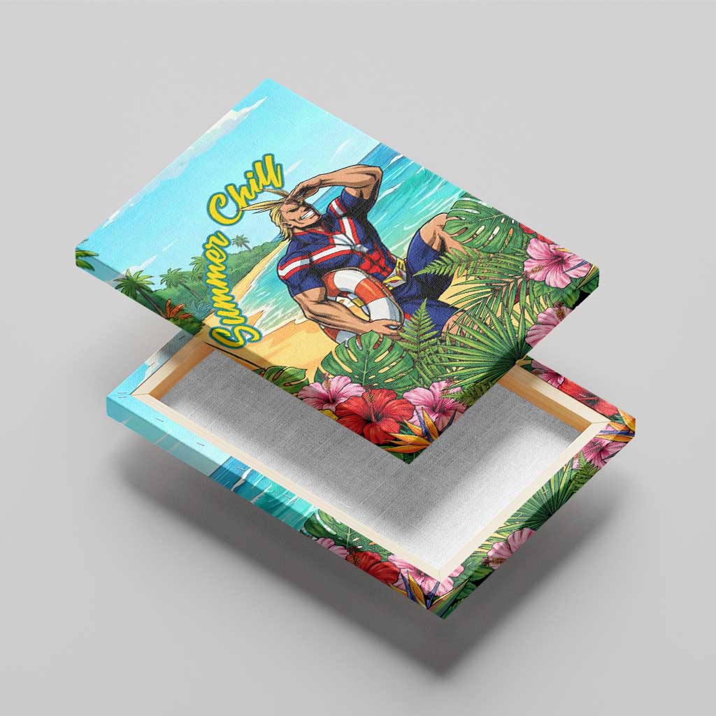 Toshinori Yagi Summer Chill Canvas Wall Art Heroic Tropical Anime Art