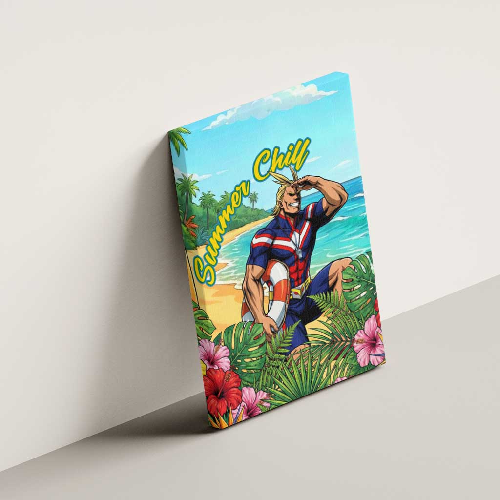 Toshinori Yagi Summer Chill Canvas Wall Art Heroic Tropical Anime Art