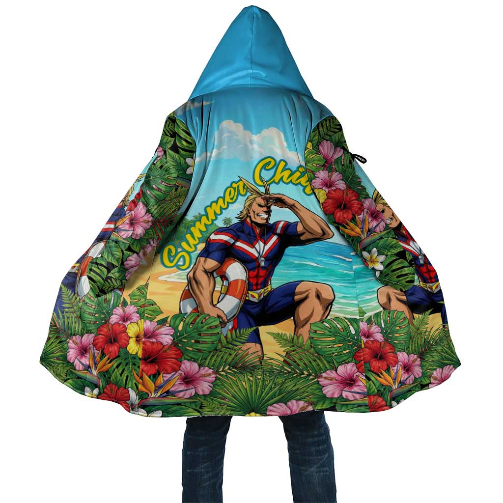 Toshinori Yagi Summer Chill Cloak Heroic Tropical Anime Art