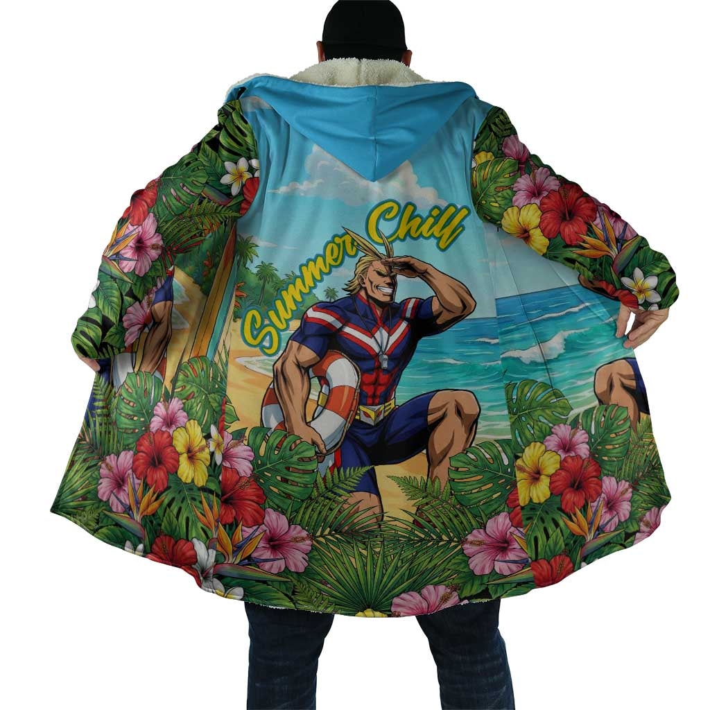 Toshinori Yagi Summer Chill Cloak Heroic Tropical Anime Art