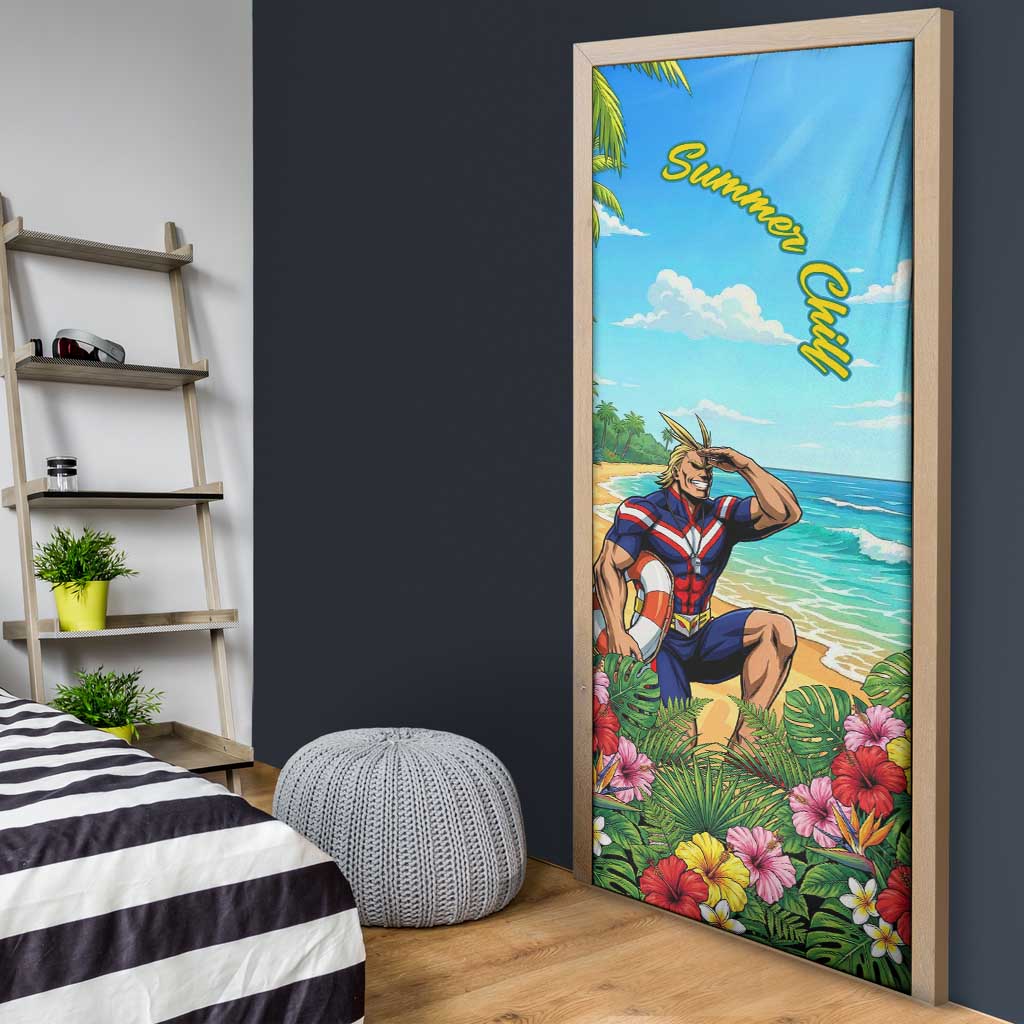 Toshinori Yagi Summer Chill Door Cover Heroic Tropical Anime Art