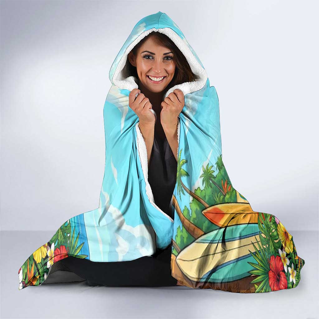 Toshinori Yagi Summer Chill Hooded Blanket Heroic Tropical Anime Art