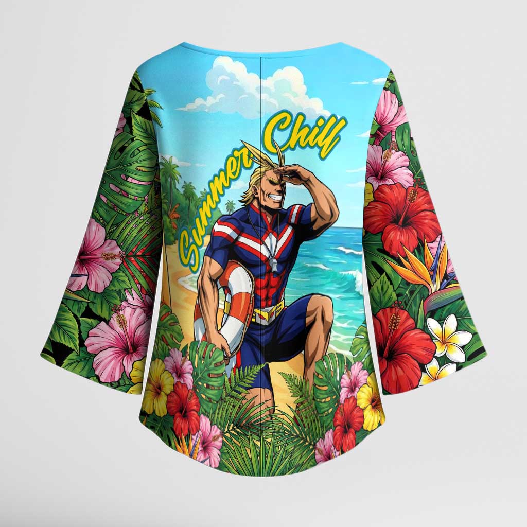 Toshinori Yagi Summer Chill Kimono Sleeve Blouse Heroic Tropical Anime Art
