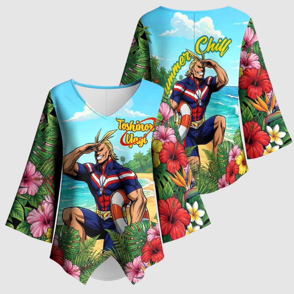 Toshinori Yagi Summer Chill Kimono Sleeve Blouse Heroic Tropical Anime Art